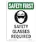 Signmission OSHA Sign, Glasses Required, 24in X 18in Aluminum, 18" W, 24" H, Portrait, OS-SF-A-1824-V-11316 OS-SF-A-1824-V-11316 - alternate 1
